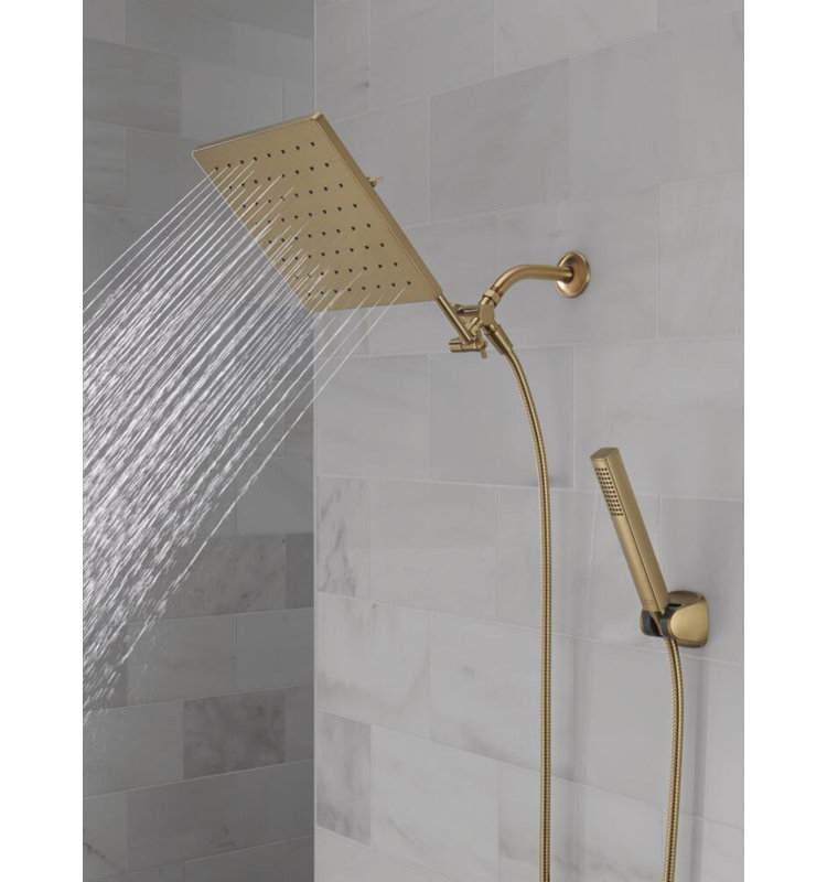 Delta 10inch Raincan Shower Head and Hand Held Shower Combo, Rainfall